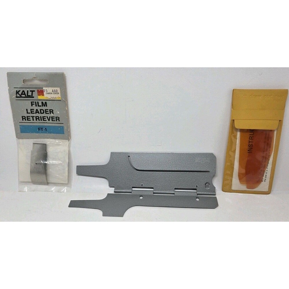 Vintage 35mm Film Tool Lot: Kalt Retriever, Metal Trimming Guide, Draw-Out Tool
